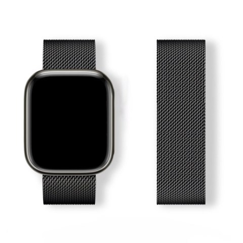 Bransoleta Milanese Loop 42/44/45/46/49 - czarna Bransoleta Milanese Loop 42/44/45/46/49 - czarna