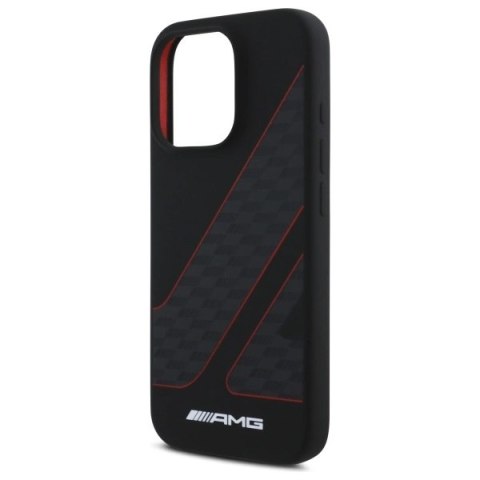 Etui AMG Checkered Flag Pattern MagSafe na iPhone 16 Pro Max - czarne Etui AMG Checkered Flag Pattern MagSafe na iPhone 16 Pro Max - czarne