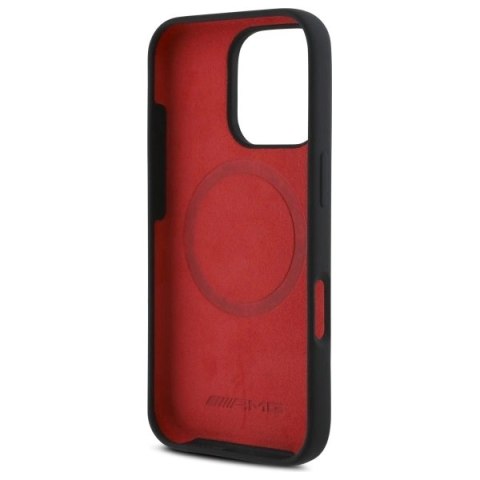 Etui AMG Checkered Flag Pattern MagSafe na iPhone 16 Pro Max - czarne Etui AMG Checkered Flag Pattern MagSafe na iPhone 16 Pro Max - czarne