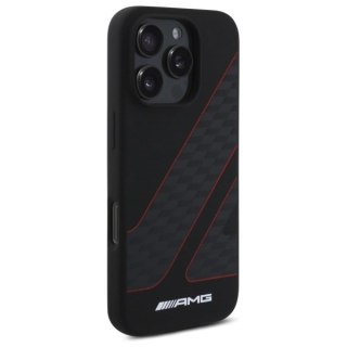 Etui AMG Checkered Flag Pattern MagSafe na iPhone 16 Pro - czarne