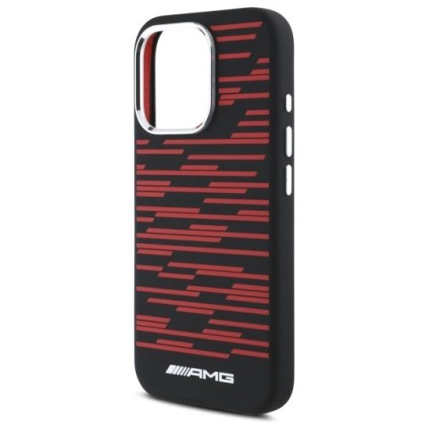 Etui AMG Silicone Graphics MagSafe na iPhone 16 Pro - czarne Etui AMG Silicone Graphics MagSafe na iPhone 16 Pro - czarne