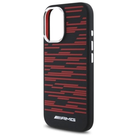 Etui AMG Silicone Graphics MagSafe na iPhone 16 - czarne Etui AMG Silicone Graphics MagSafe na iPhone 16 - czarne