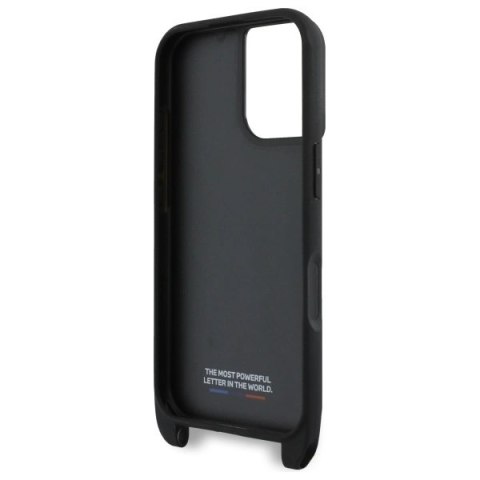 Etui BMW M Edition Carbon Stripe & Strap na iPhone 16 - czarne Etui BMW M Edition Carbon Stripe & Strap na iPhone 16 - czarne
