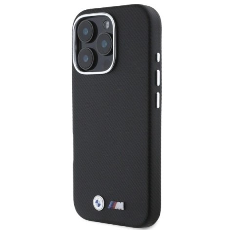 Etui BMW M Edition Kevlar wrapped metal na iPhone 16 Pro - czarne Etui BMW M Edition Kevlar wrapped metal na iPhone 16 Pro - czarne