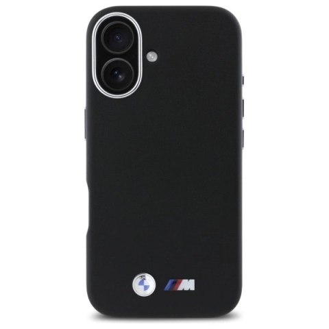 Etui BMW M Smooth Full Wrapped Metal MagSafe na iPhone 16 - czarne