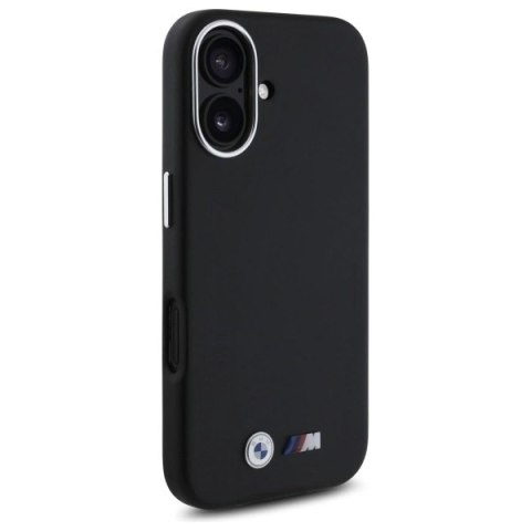 Etui BMW M Smooth Full Wrapped Metal MagSafe na iPhone 16 - czarne