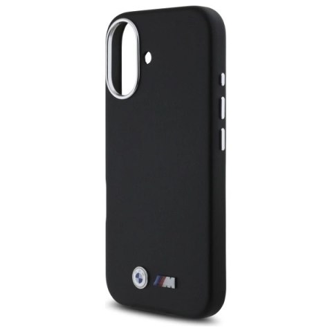 Etui BMW M Smooth Full Wrapped Metal MagSafe na iPhone 16 - czarne