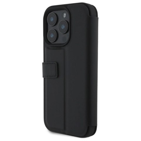 Etui BMW Signature Leather Wordmark na iPhone 16 Pro - czarne