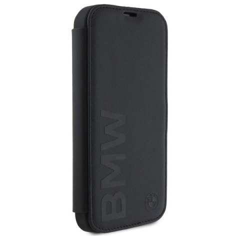 Etui BMW Signature Leather Wordmark na iPhone 16 - czarne Etui BMW Signature Leather Wordmark na iPhone 16 - czarne