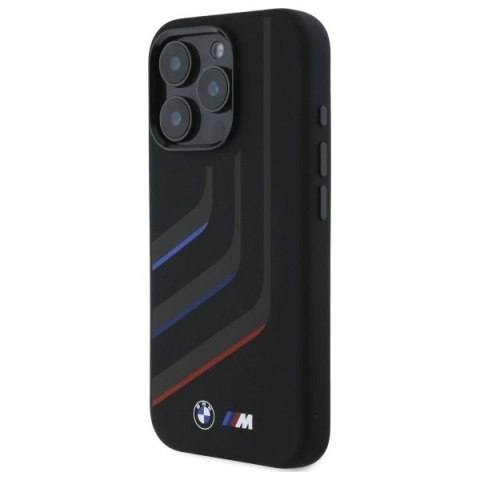 Etui BMW Silicone Turning Lines MagSafe na iPhone 16 Pro Max - czarne Etui BMW Silicone Turning Lines MagSafe na iPhone 16 Pro Max - czarne