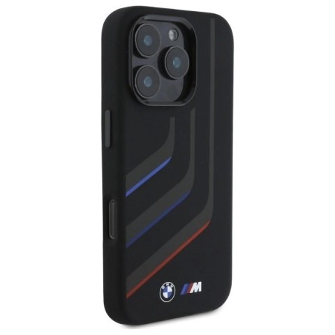 Etui BMW Silicone Turning Lines MagSafe na iPhone 16 Pro Max - czarne Etui BMW Silicone Turning Lines MagSafe na iPhone 16 Pro Max - czarne