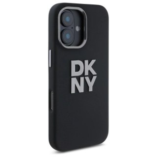 Etui DKNY Liquid Silicone Metal Logo na iPhone 16 - czarne