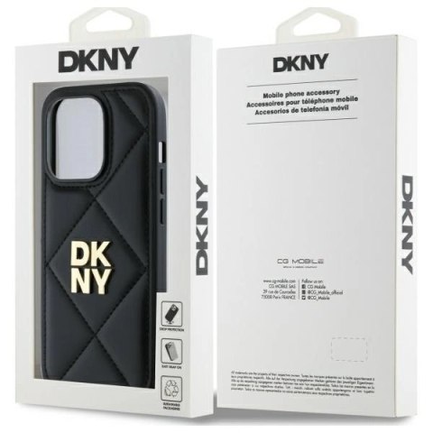 Etui DKNY Quilted Stack Logo na iPhone 14 Pro Max - czarne Etui DKNY Quilted Stack Logo na iPhone 14 Pro Max - czarne