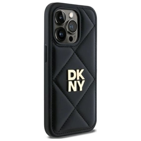 Etui DKNY Quilted Stack Logo na iPhone 14 Pro - czarne Etui DKNY Quilted Stack Logo na iPhone 14 Pro - czarne