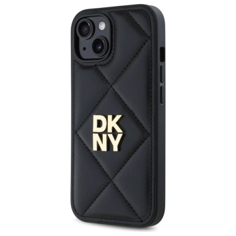 Etui DKNY Quilted Stack Logo na iPhone 14 - czarne Etui DKNY Quilted Stack Logo na iPhone 14 - czarne