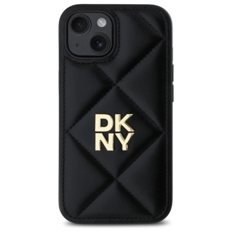 Etui DKNY Quilted Stack Logo na iPhone 14 - czarne Etui DKNY Quilted Stack Logo na iPhone 14 - czarne