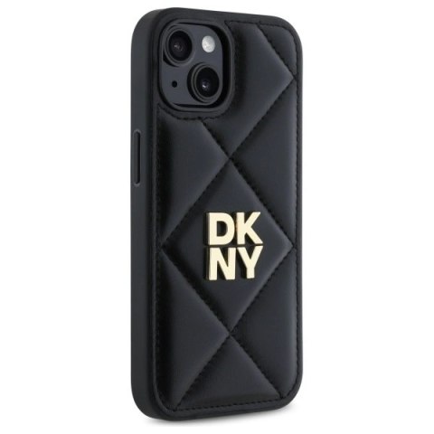 Etui DKNY Quilted Stack Logo na iPhone 14 - czarne Etui DKNY Quilted Stack Logo na iPhone 14 - czarne