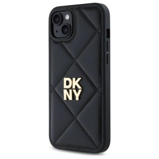 Etui DKNY Quilted Stack Logo na iPhone 15 Plus - czarne