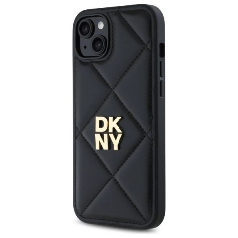 Etui DKNY Quilted Stack Logo na iPhone 15 Plus - czarne Etui DKNY Quilted Stack Logo na iPhone 15 Plus - czarne