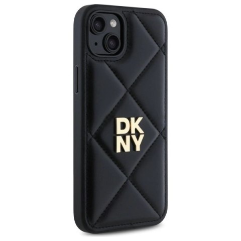 Etui DKNY Quilted Stack Logo na iPhone 15 Plus - czarne Etui DKNY Quilted Stack Logo na iPhone 15 Plus - czarne