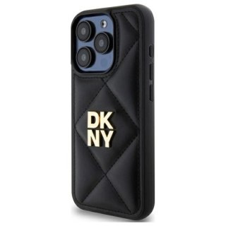 Etui DKNY Quilted Stack Logo na iPhone 15 Pro - czarne