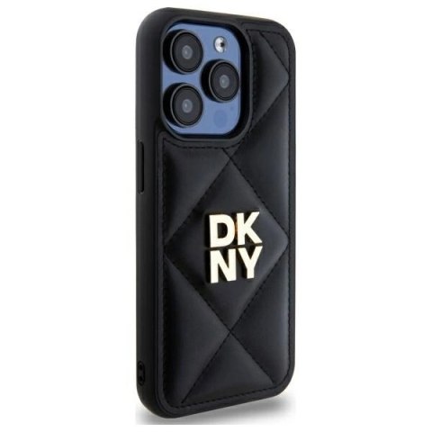 Etui DKNY Quilted Stack Logo na iPhone 15 Pro - czarne Etui DKNY Quilted Stack Logo na iPhone 15 Pro - czarne