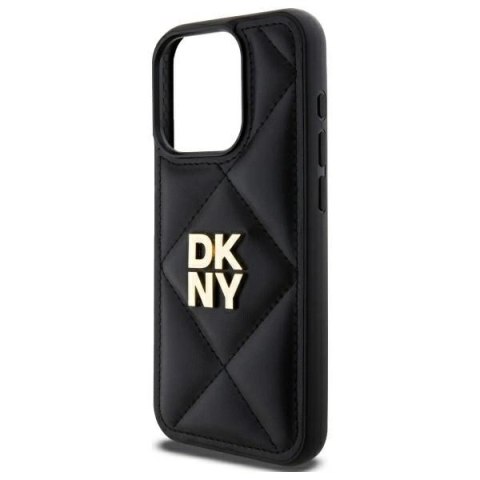 Etui DKNY Quilted Stack Logo na iPhone 15 Pro - czarne Etui DKNY Quilted Stack Logo na iPhone 15 Pro - czarne