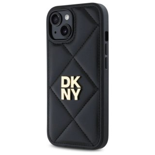 Etui DKNY Quilted Stack Logo na iPhone 15 - czarne