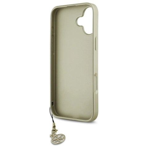 Etui Guess 4G Charms Collection na iPhone 16 Plus - brązowe Etui Guess 4G Charms Collection na iPhone 16 Plus - brązowe