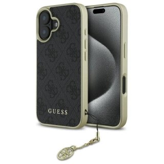 Etui Guess 4G Charms Collection na iPhone 16 Plus - czarne