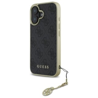 Etui Guess 4G Charms Collection na iPhone 16 Plus - czarne