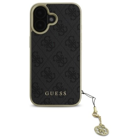 Etui Guess 4G Charms Collection na iPhone 16 Plus - czarne Etui Guess 4G Charms Collection na iPhone 16 Plus - czarne