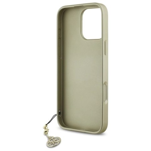 Etui Guess 4G Charms Collection na iPhone 16 Pro Max - brązowe Etui Guess 4G Charms Collection na iPhone 16 Pro Max - brązowe