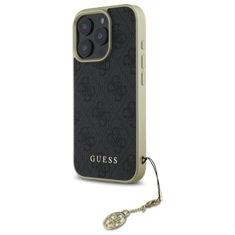 Etui Guess 4G Charms Collection na iPhone 16 Pro Max - czarne Etui Guess 4G Charms Collection na iPhone 16 Pro Max - czarne