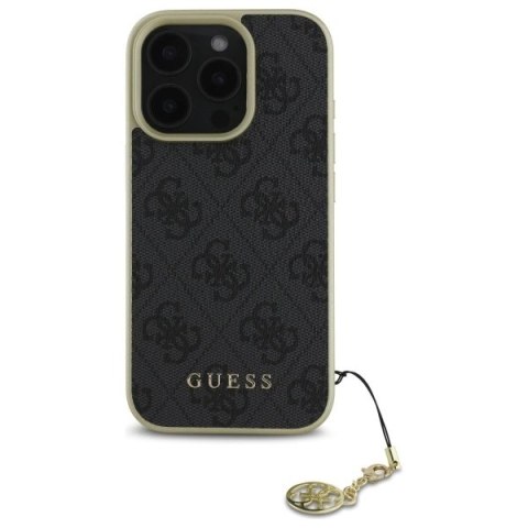 Etui Guess 4G Charms Collection na iPhone 16 Pro Max - czarne Etui Guess 4G Charms Collection na iPhone 16 Pro Max - czarne
