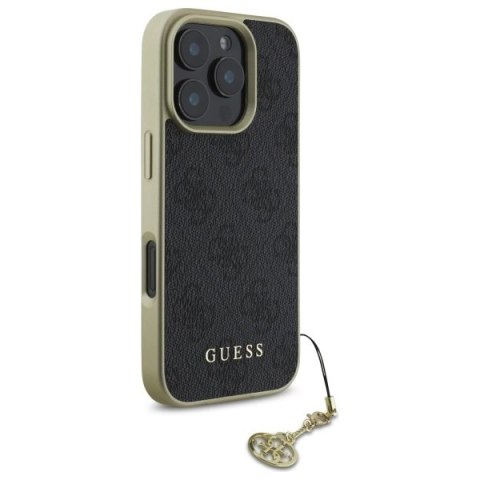 Etui Guess 4G Charms Collection na iPhone 16 Pro Max - czarne Etui Guess 4G Charms Collection na iPhone 16 Pro Max - czarne