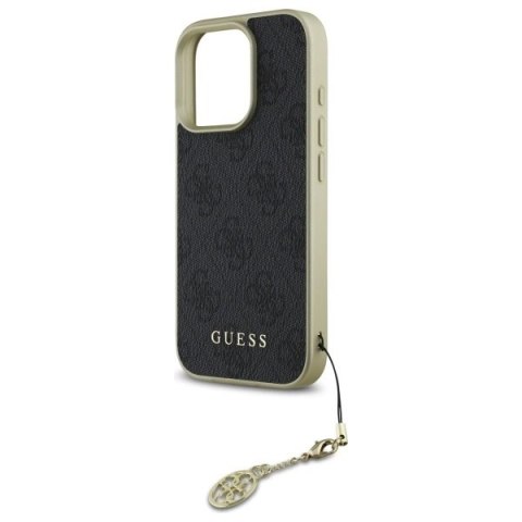 Etui Guess 4G Charms Collection na iPhone 16 Pro Max - czarne Etui Guess 4G Charms Collection na iPhone 16 Pro Max - czarne