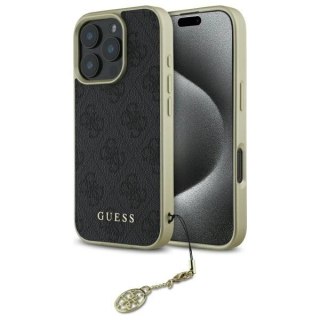 Etui Guess 4G Charms Collection na iPhone 16 Pro - czarne
