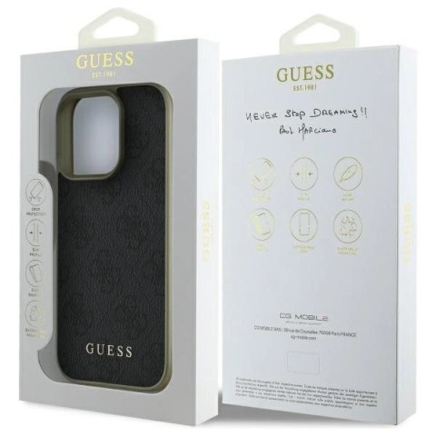 Etui Guess 4G Charms Collection na iPhone 16 Pro - czarne Etui Guess 4G Charms Collection na iPhone 16 Pro - czarne