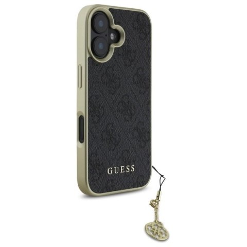 Etui Guess 4G Charms Collection na iPhone 16 - czarne Etui Guess 4G Charms Collection na iPhone 16 - czarne