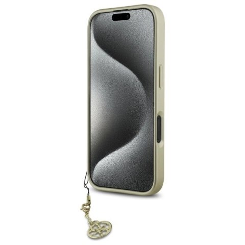 Etui Guess 4G Charms Collection na iPhone 16 - czarne Etui Guess 4G Charms Collection na iPhone 16 - czarne