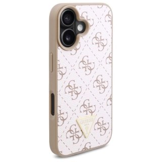 Etui Guess New 4G Triangle na iPhone 16 Plus - białe