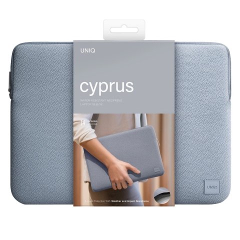 Etui UNIQ neoprene laptop Sleeve 14" Cyprus Water-Resistant - niebieskie
