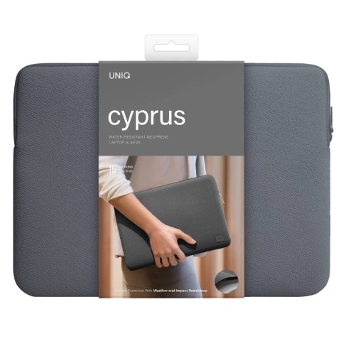 Etui UNIQ neoprene laptop Sleeve 16" Cyprus Water-Resistant - szare Etui UNIQ neoprene laptop Sleeve 16" Cyprus Water-Resistant - szare