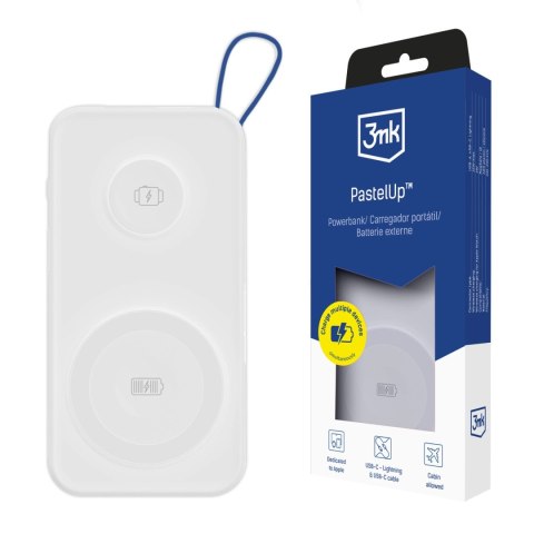 Powerbank 3mk PastelUp 10,000mAh 22.5W USB 1A1C - biały Powerbank 3mk PastelUp 10,000mAh 22.5W USB 1A1C - biały