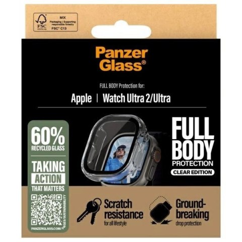 Szkło hartowane PanzerGlass Snappie Full Body na Apple Watch Ultra 2 - przezroczyste Szkło hartowane PanzerGlass Snappie Full Body na Apple Watch Ultra 2 - przezroczyste