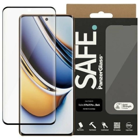 Szkło hartowane SAFE by PanzerGlass Screen Protection Ultra-Wide Fit na Realme 11 Pro / 11 Pro+ - czarne Szkło hartowane SAFE by PanzerGlass Screen Protection Ultra-Wide Fit na Realme 11 Pro / 11 Pro+ - czarne