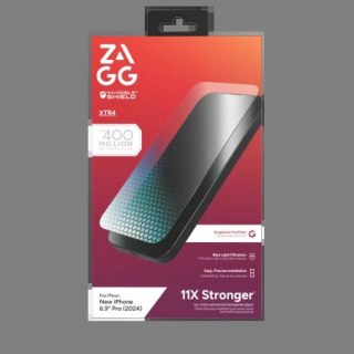 Szkło ochronne ZAGG InvisibleShield Glass XTR4 z grafenem i filtrem światła niebieskiego na iPhone 16 Pro Max