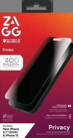 Szkło prywatyzujące ZAGG InvisibleShield Glass Elite Privacy do iPhone 15/16