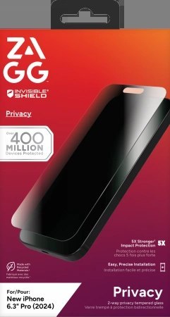 Szkło prywatyzujące ZAGG InvisibleShield Glass Elite Privacy do iPhone 16 Pro